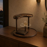 Three-Tier Desktop Storage Rack Compact Round Base Storage Rack Space Saving