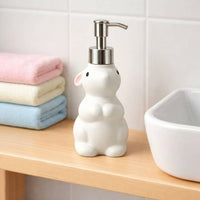 Bunny Soap Dispenser ABS and Resin Bunny Pump Bottle Compact for Sink