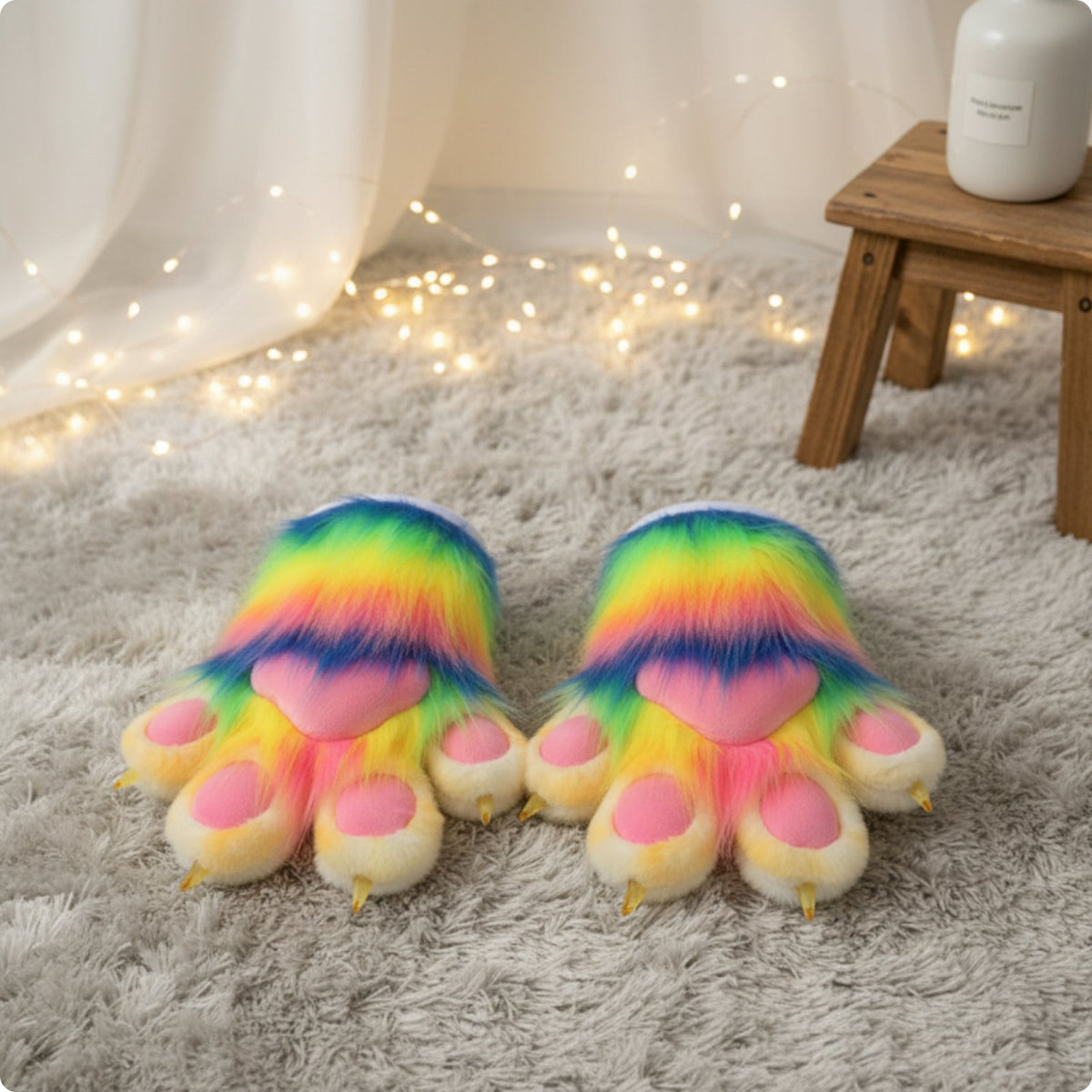 Fursuit Paw Mitten Cosplay Use Furry Paw Glove Furry-Textured for Photo