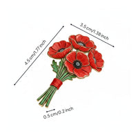 Remembrance Brooch Veterans Day Fashion Accessory Secure Safety Clasp
