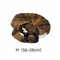 Octagonal Beret Lightweight Floral Beret Elegant for Daily Wear