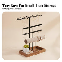 Earring and Bracelet Display Rack Space Saving Jewelry Tree Stand Earring Display Holder Large Capacity for Bedroom, Bureau Top