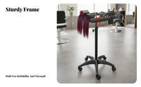 Multi-Purpose Hairstylist Tray on Wheels Spacious Storage Adjustable Hairdressing Tool Stand Easy to Clean Salon Trolley Anti-Rust for Hairstylists, Hair Stylists, Cosmetologists, Barber Shop, Cosmetology School