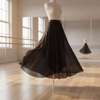Long Sheer Ballet Skirt Elegant for Rehearsal, Women