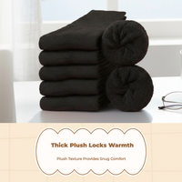 Men's Winter Tube Socks, Thick, Black