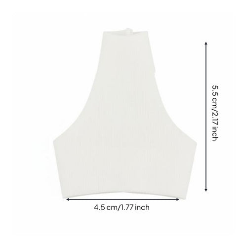 Backless Halter Top Simple to Wear and Removable High Neck Crop Top Photo
