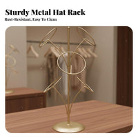 Metal Hat Display Rack Space-Saving Design Freestanding Hat Tree for Shop Owners