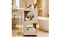 Rolling Salon Trolley Open-Frame Rolling Organizer with Shelves Multi-Purpose