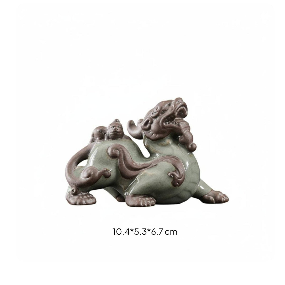Wealth Guardian Tea Pet Nourishable Ge Ware Wealth Guardian Statue Handmade
