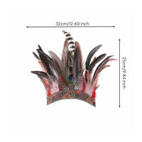Peacock Feather Headband Lightweight Carnival Fascinator Elastic Band