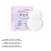 20 Pieces Armpit Sweat Pads White Underarm Sweat Pads Comfort Fit