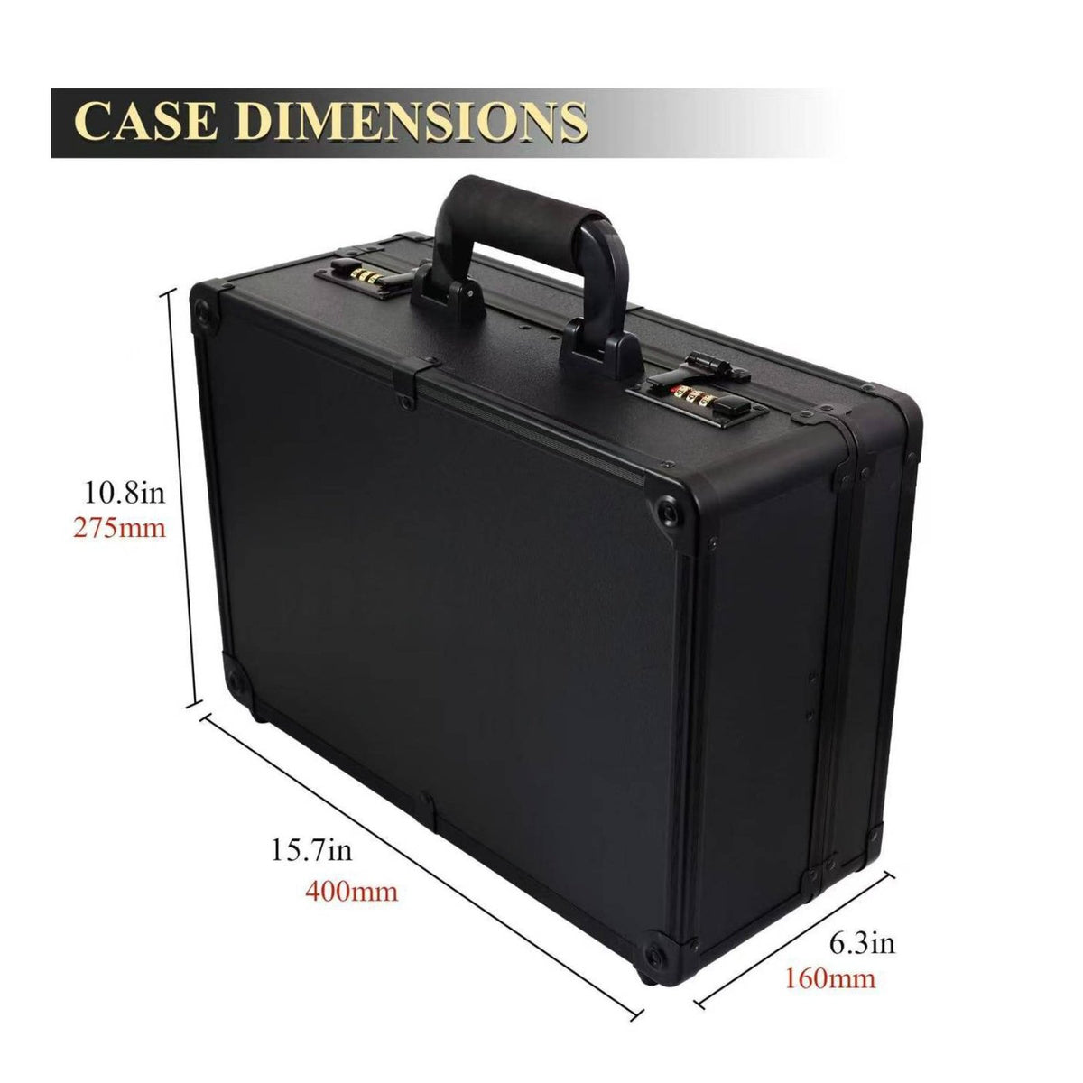 Makeup Organizer Box Large Capacity Aluminum Makeup Case EVA Padded Interior