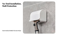 No-Drill Wall Mount Shaver Holder Damage-without Damage Wall Mount Razor Hook Space-Saving for Renters, Students, Washroom, Dorm Room