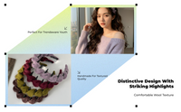 Headband, Non-Slip Zig Hair Band, Soft Plush, Women, Winter