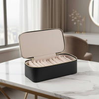 Portable Jewelry Travel Case Sleek Design 12-Pouch Jewelry Storage Box Large Capacity Safeguarding Soft Lining for Travelers