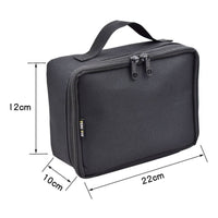 Divided Organizer Bag Velvet Lined Hand-Carry Case Movable Dividers Zippered Storage Bag