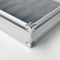 12 Compartment Watch Box Reinforced Corners Aluminum Watch Case Individual Item Storage Debris-Resistant Scuff Protection