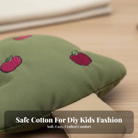 Sew-On Option Cartoon Tree Clothing Accessory Soft Textile Stuffed Tree Applique DIY for Teens, Fashion Enthusiasts, Bags, Shoes