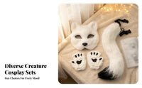 2 Pieces Fingerless talon Gloves Furry Texture creature Paw Gloves Warm and Soft