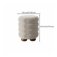 Boucle Vanity Stool Easy to Clean Vanity Stool Multifunctional for Girls, Women