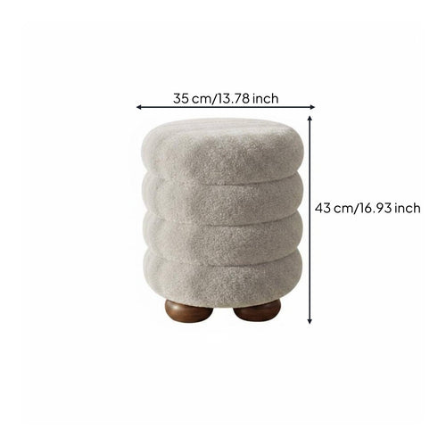 Boucle Vanity Stool Easy to Clean Vanity Stool Multifunctional for Girls, Women