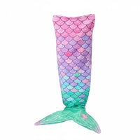 Mermaid Sleeping Bag Four Season Use Mermaid Tail Blanket Skin Friendly Fish Scale Pattern Blanket for Teens, Kids, Sleepovers
