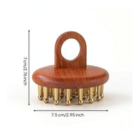 Massage Comb with Finger Loop Ergonomic Wooden Meridian Comb Long-Lasting