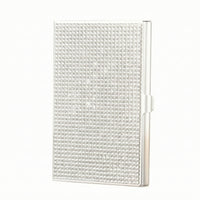 Card Holder with Latch Rhinestone Pocket Metal Case Sleek for Networking Events