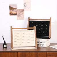 Slanted Band Display Rack Tabletop Wooden Band Display Stand Large Capacity