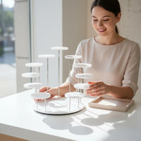 Multi Tier Display Stand Versatile Use Round Cupcake Stand for Trade Exhibition