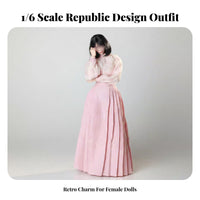 1/6 Scale Female Figure Clothes Non-Staining Material Republican Period Doll Outfit Traditional Chinese Doll Dress