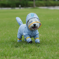 4-Leg Dog Rain Jacket Leash Opening Four Leg Dog Raincoat Reflective Strips