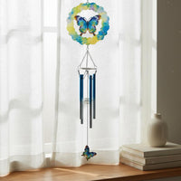 3D Butterfly Wind Chime Reflective Mandala Wind Easy to Hang for Balcony
