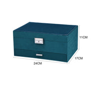Velvet Jewelry Box Dustproof Jewelry Box with Drawer Stackable