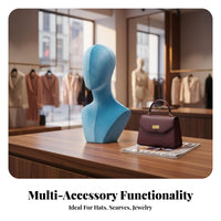 Velvet Mannequin Head Lightweight Hat Display Stand Odorless for Trade Display