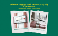 Luggage Lock Replacement, Universal Suitcase Combination Lock, protected Clamp for Travel Cases, Utility Box, Drawer
