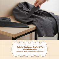 Wool Cloth Belt, Black Waist Tie, Cosplay Accessory