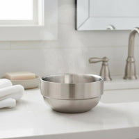 Stainless Steel Shaving Bowl Long-Lasting Shaving Soap Bowl Portable