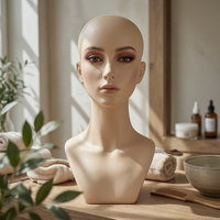 Female Mannequin Bust Smooth surface Hairpiece Display Head Long Neck Jewelry Display Bust for Photo Shoots
