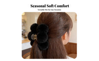 Faux Hair Grip Large Size Textured Puff Hair Grip Soft Grip Strong Hold Nonslip for Women, Informal Outsideside Ings