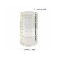 Rotating Acrylic Organizer Multi-Tier Adjustable Tiered Organizer for Bedroom