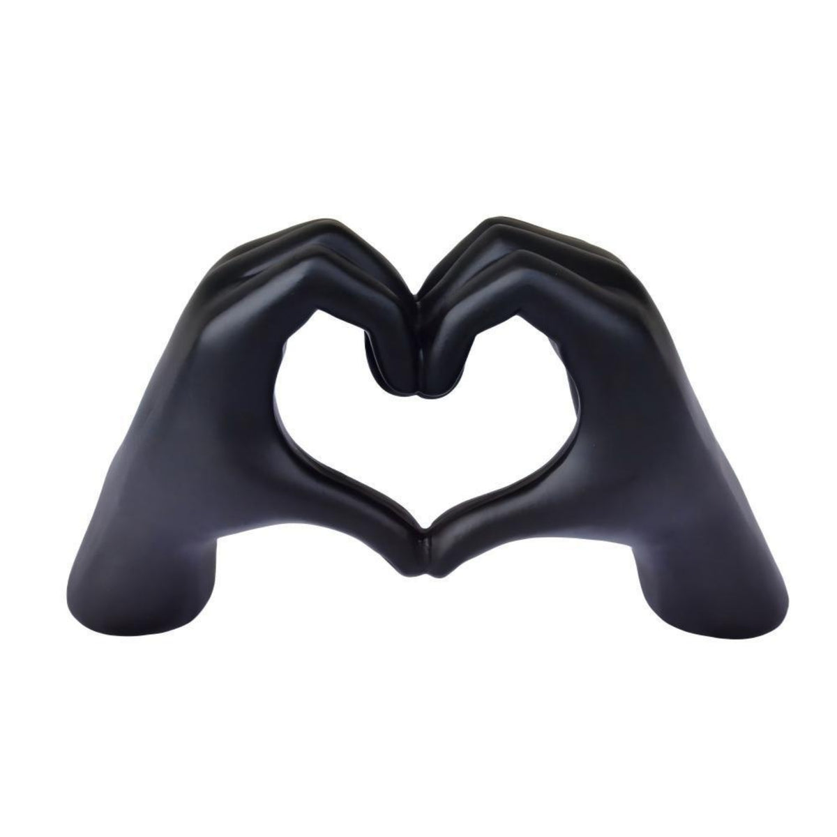Heart-Shaped Jewelry Stand Smooth Hand Heart Sculpture Solid