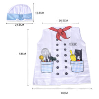 Children's Cook Costume Sleeveless Chef Costume Outfit Lightweight Textile