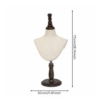 Textile-Covered Mannequin Bust Elegant Look Necklace Mannequin Stand