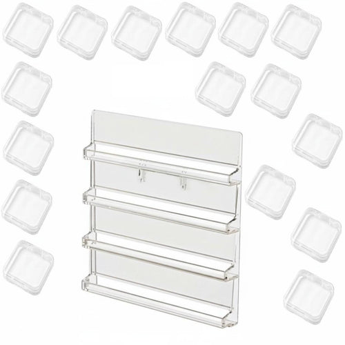stick-on Nail Display Box Transparent Design individual Organizer for Home, Women