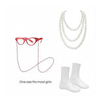 2 Pieces 100 Days of School Outfit Cosplay Old Lady Costume Role Play for Girls