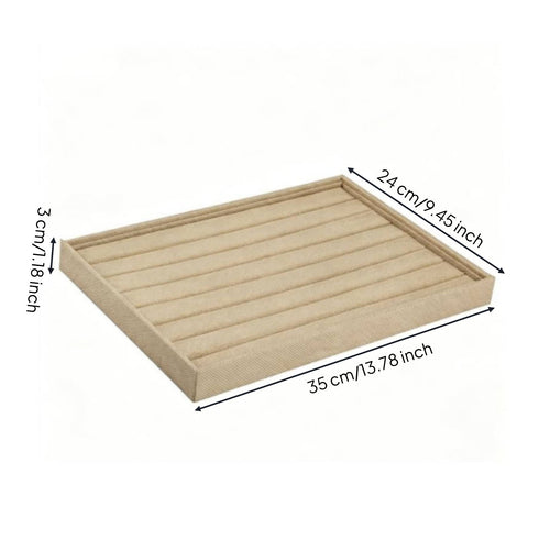 Linen Jewelry Tray Easy to Organize Fashion Goods Elegant for Boutique