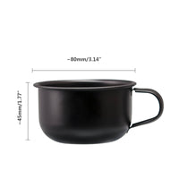 Shaving Mug with Handle Easy to Hold Shaving Foam Bowl Stainless Steel for Men