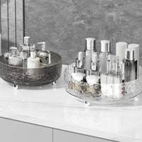 Large Capacity Rotating Makeup Organizer Easy to Clean Rotating Cosmetic Organizer Accessible Top Design for Bathroom Counter, Kitchen