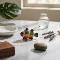 Fish Jewelry Box Enamelled Desk Decor Miniature for Desktop